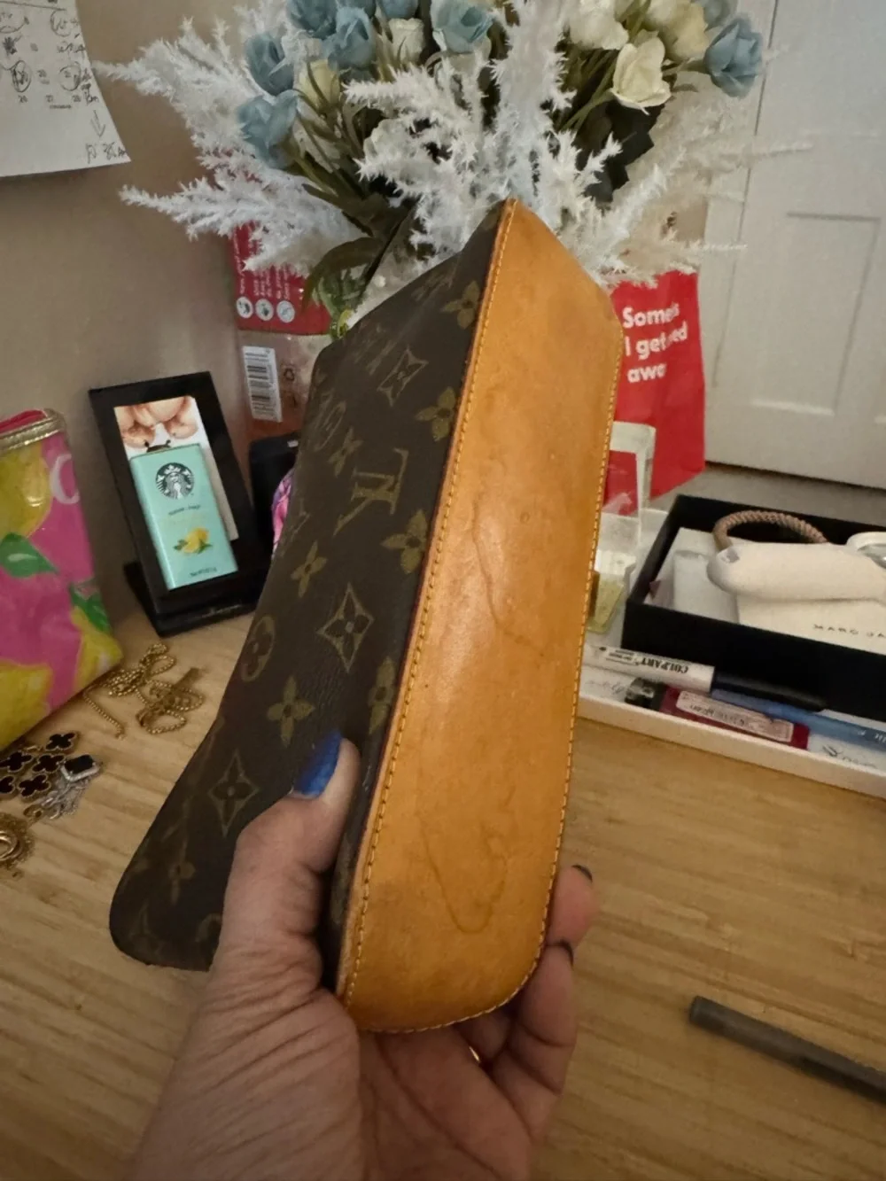 Louis Vuitton Brown Monogram Interior Pouch with Gold Hardware - Picture 7 of 8